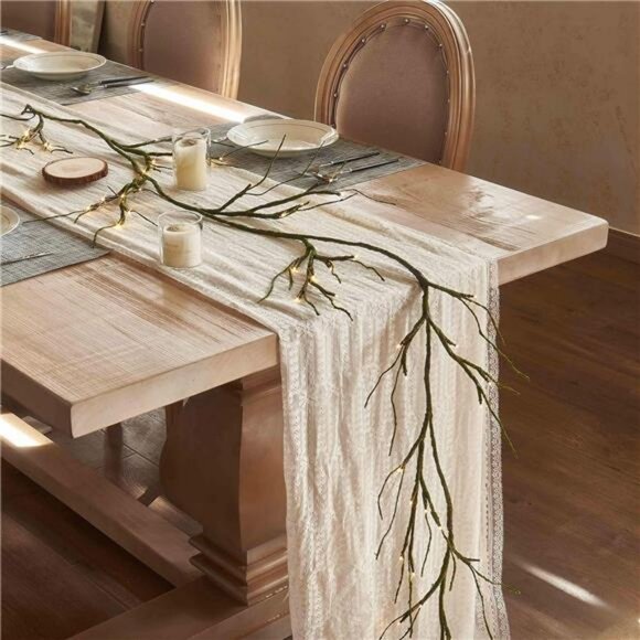 Garland Lights 6FT 48 LED Battery Operated Lighted Twig Vine with Timer - Picture 1 of 7